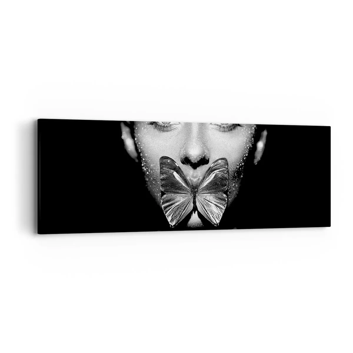 Tablou pe pânză - Sărut de fluture - 90x30 cm