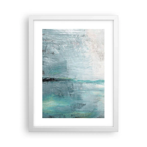 Poster în ramă albă - Orizontal în albastru - 30x40 cm