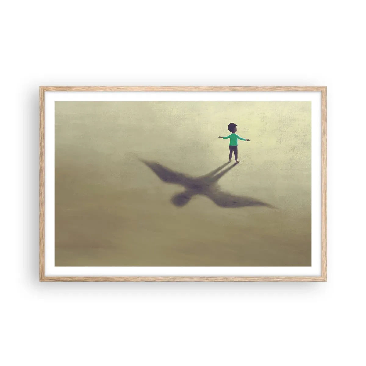 Poster în ramă de stejar deschis - Eroul viitorului - 91x61 cm