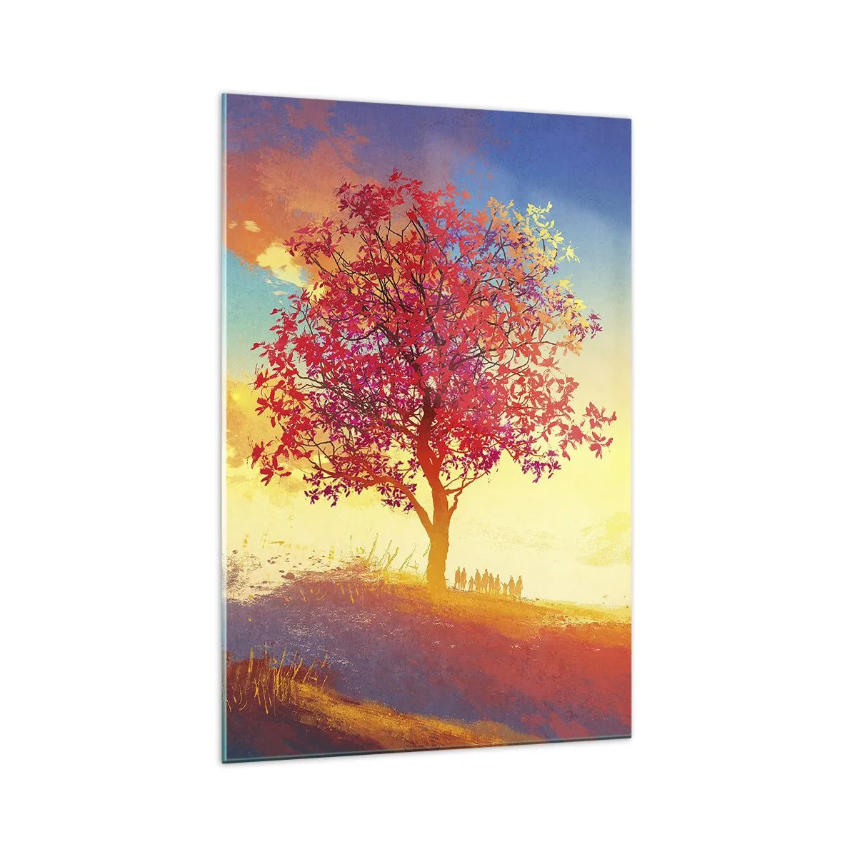 Tablou pe sticlă - Pelerin la destinație - 70x100 cm