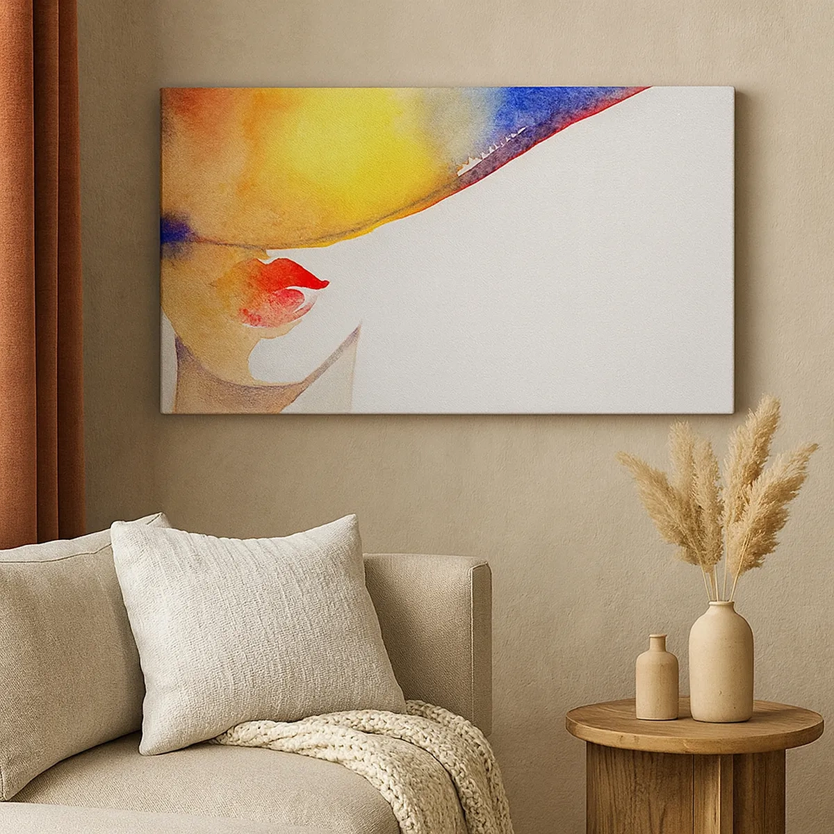 Tablou pe pânză - Portretul unei doamne    - 30x30 cm