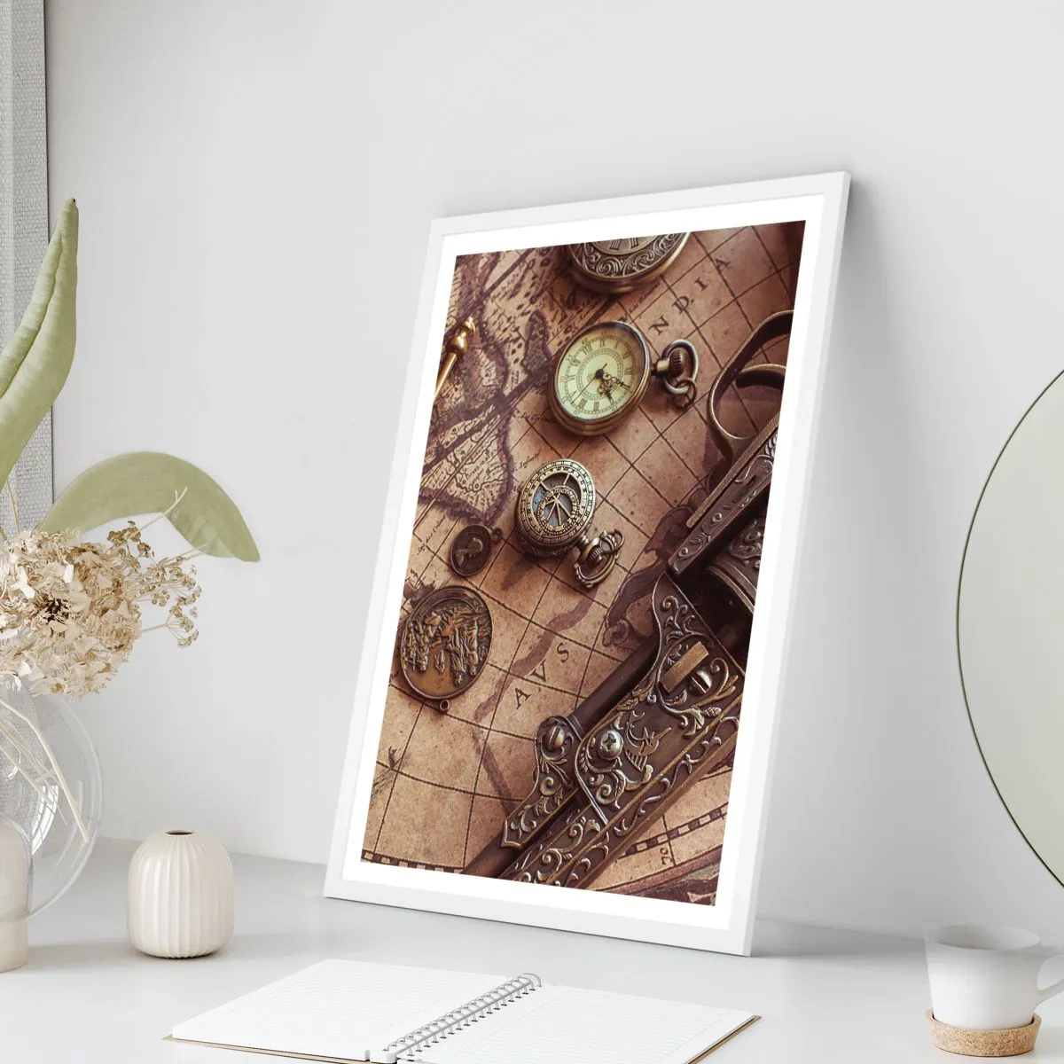 Poster în ramă albă - Sugestii de aventură - 50x70 cm