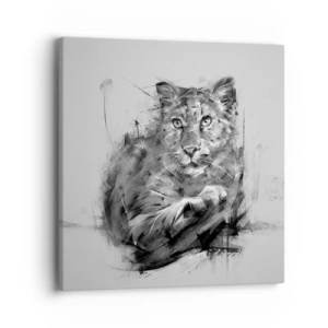 Tablou pe pânză - Da, te ascult cu atenție - 40x40 cm