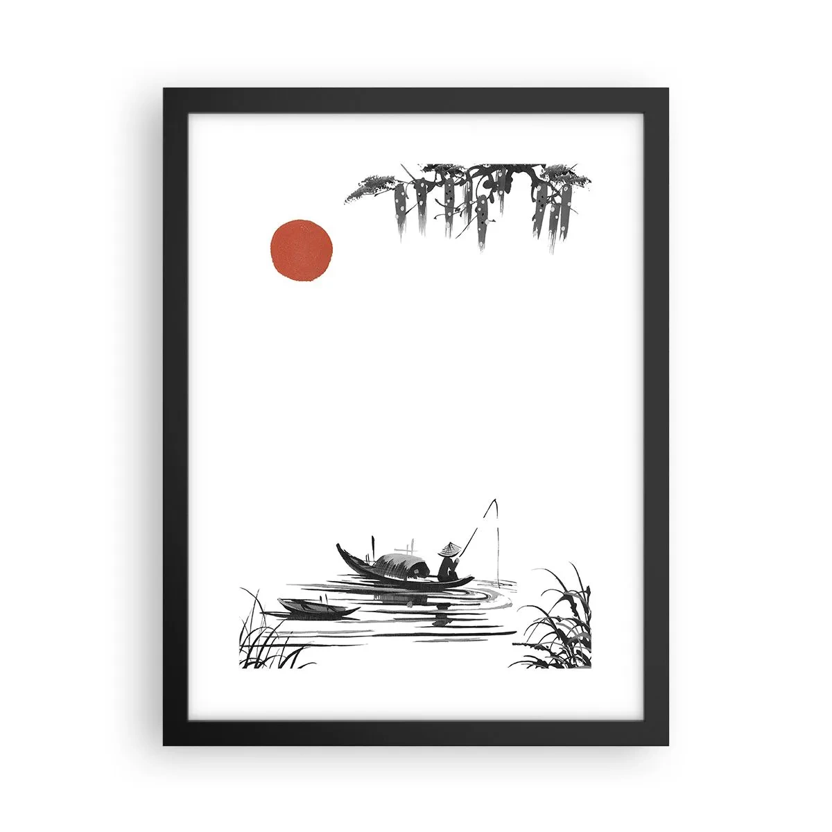 Poster în ramă neagră - O după-amiază asiatică - 30x40 cm
