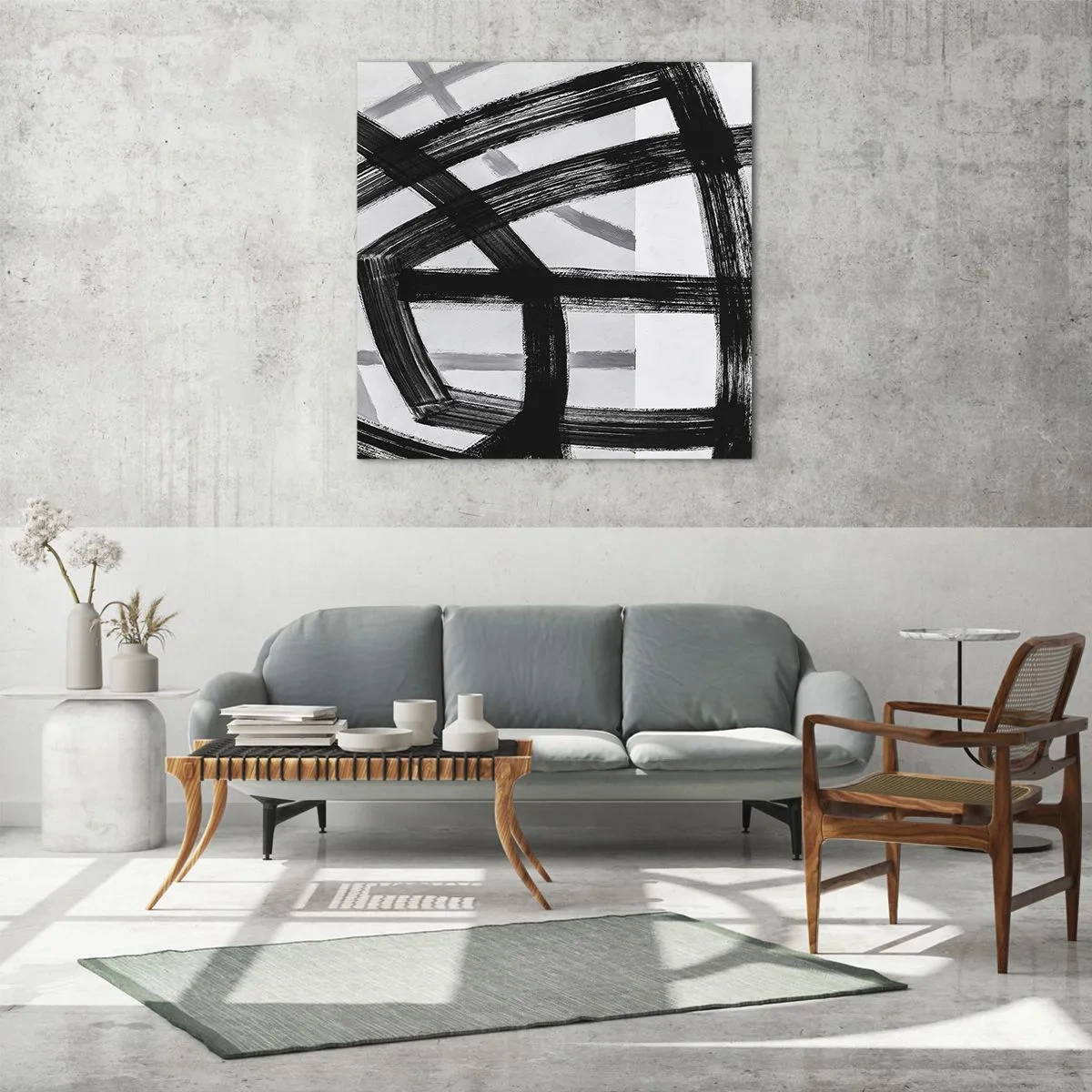 Tablou pe sticlă - Construind adâncimea - 60x60 cm