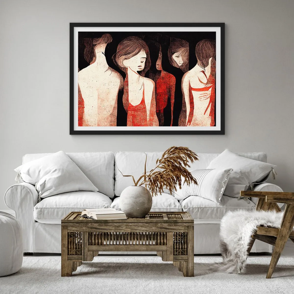 Poster în ramă neagră - Madonele întunericului - 70x50 cm