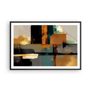 Poster în ramă neagră - Abstracția - lumină și umbră - 91x61 cm