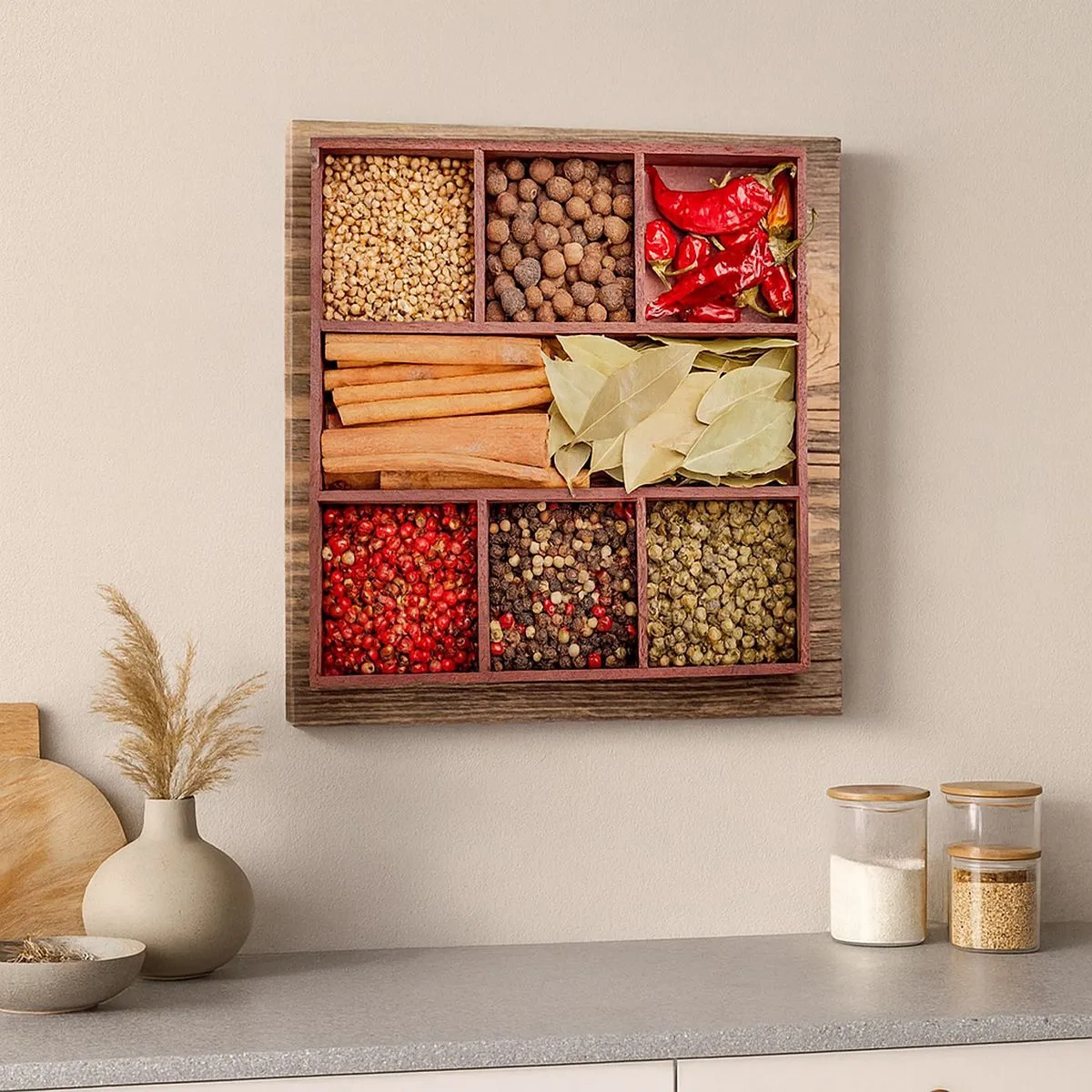 Tablou pe pânză - Ordine de forme, buchet de arome - 30x30 cm