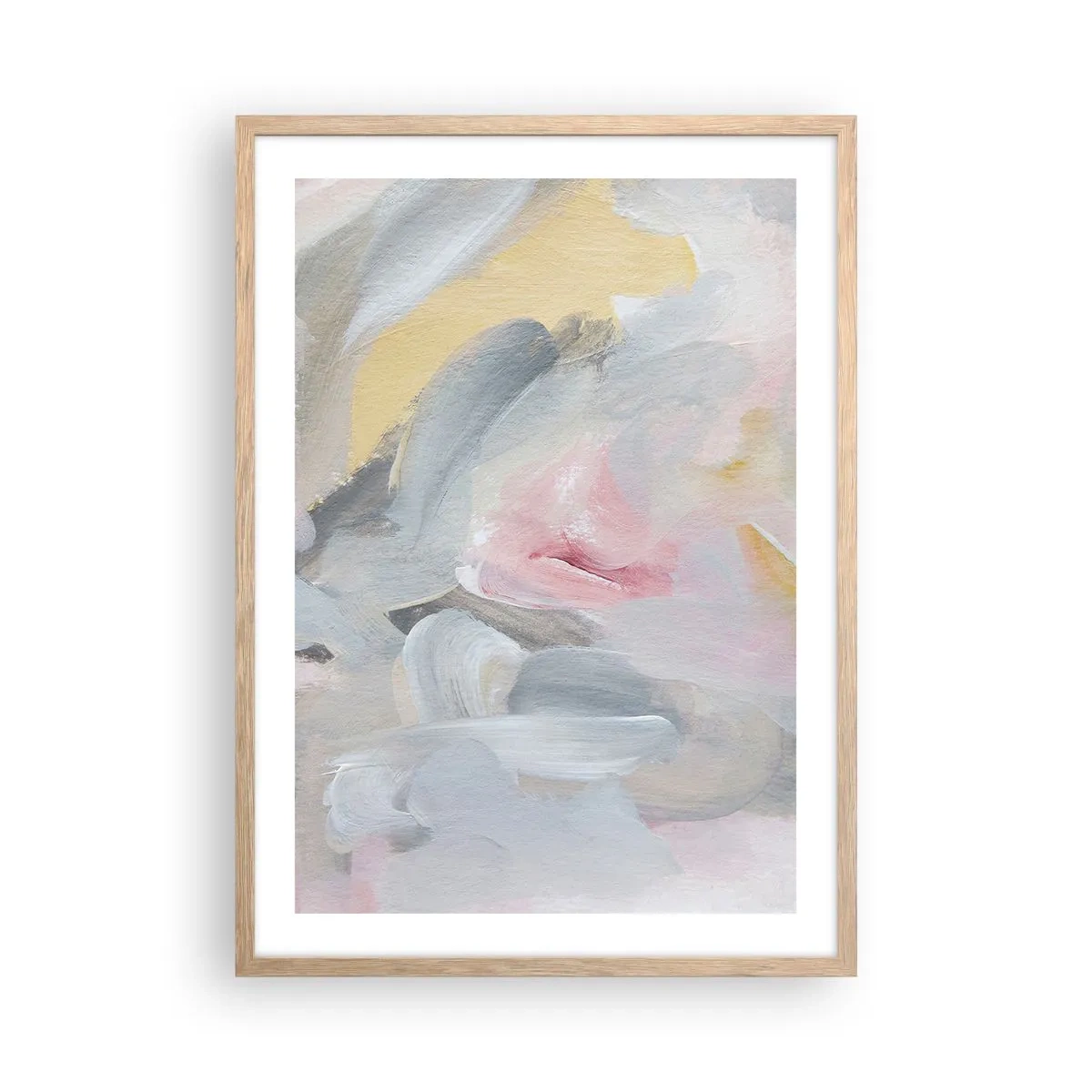 Poster în ramă de stejar deschis - Într-o lume de pastel - 50x70 cm