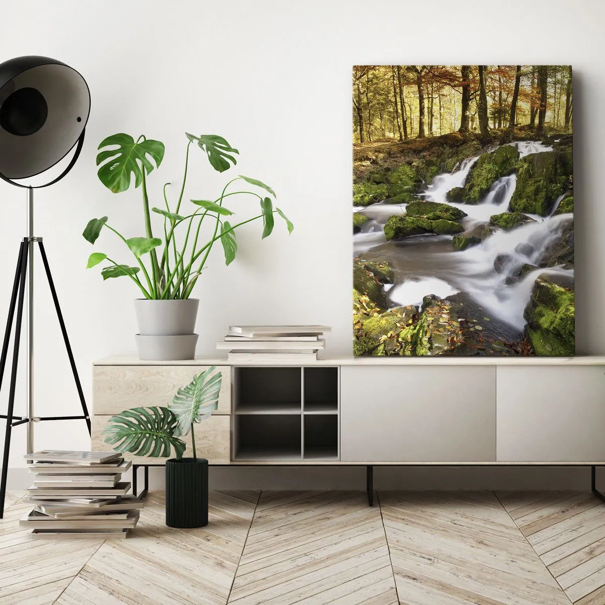 Tablou pe pânză - Repede prin pădure de toamnă - 50x70 cm