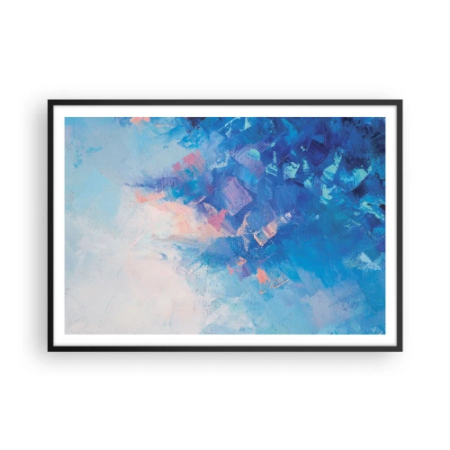 Poster în ramă neagră - Abstracție de iarnă - 100x70 cm