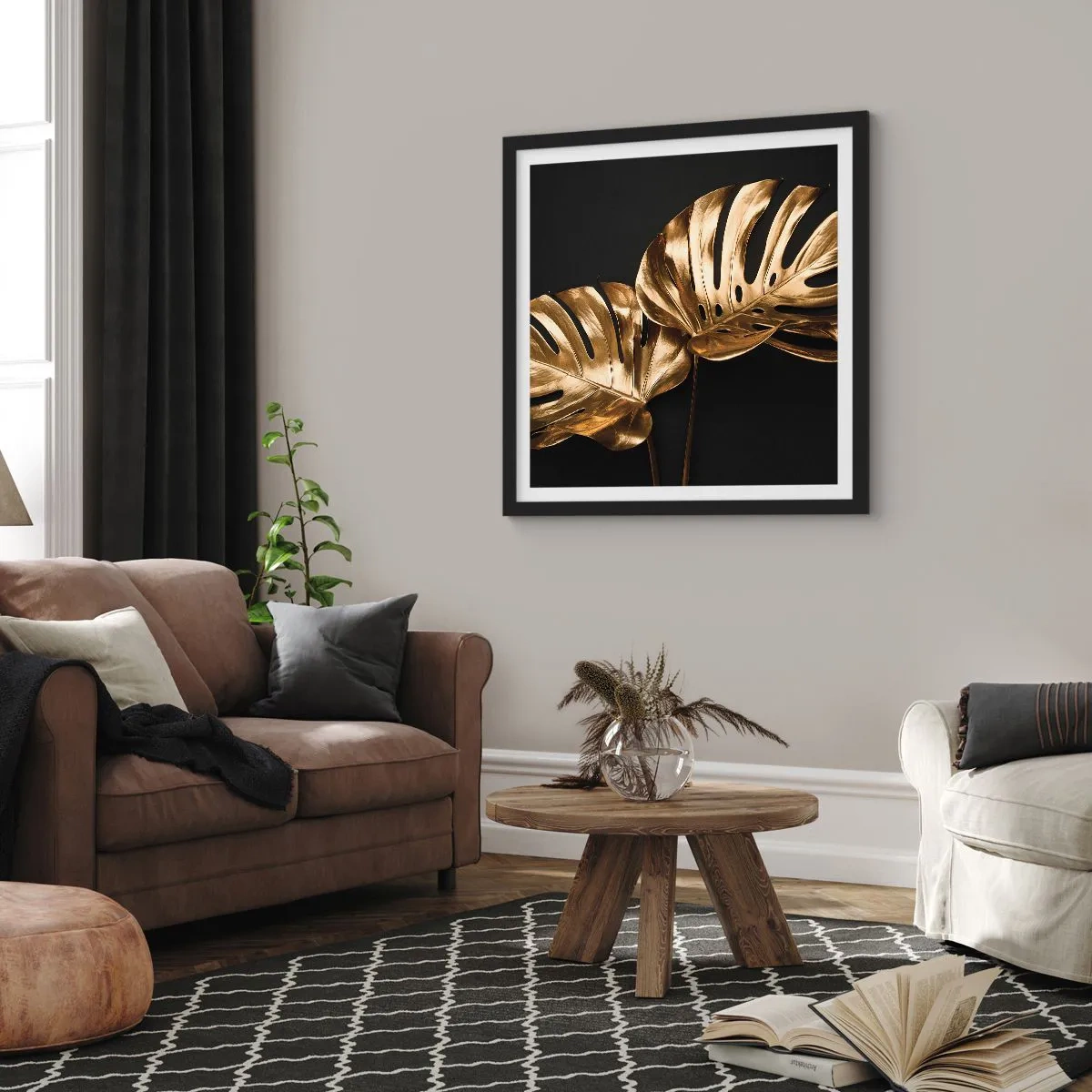 Poster în ramă neagră - Comorile naturii - 60x60 cm