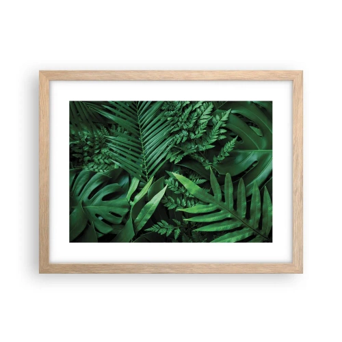 Poster în ramă de stejar deschis - Înfășurate în verde - 40x30 cm