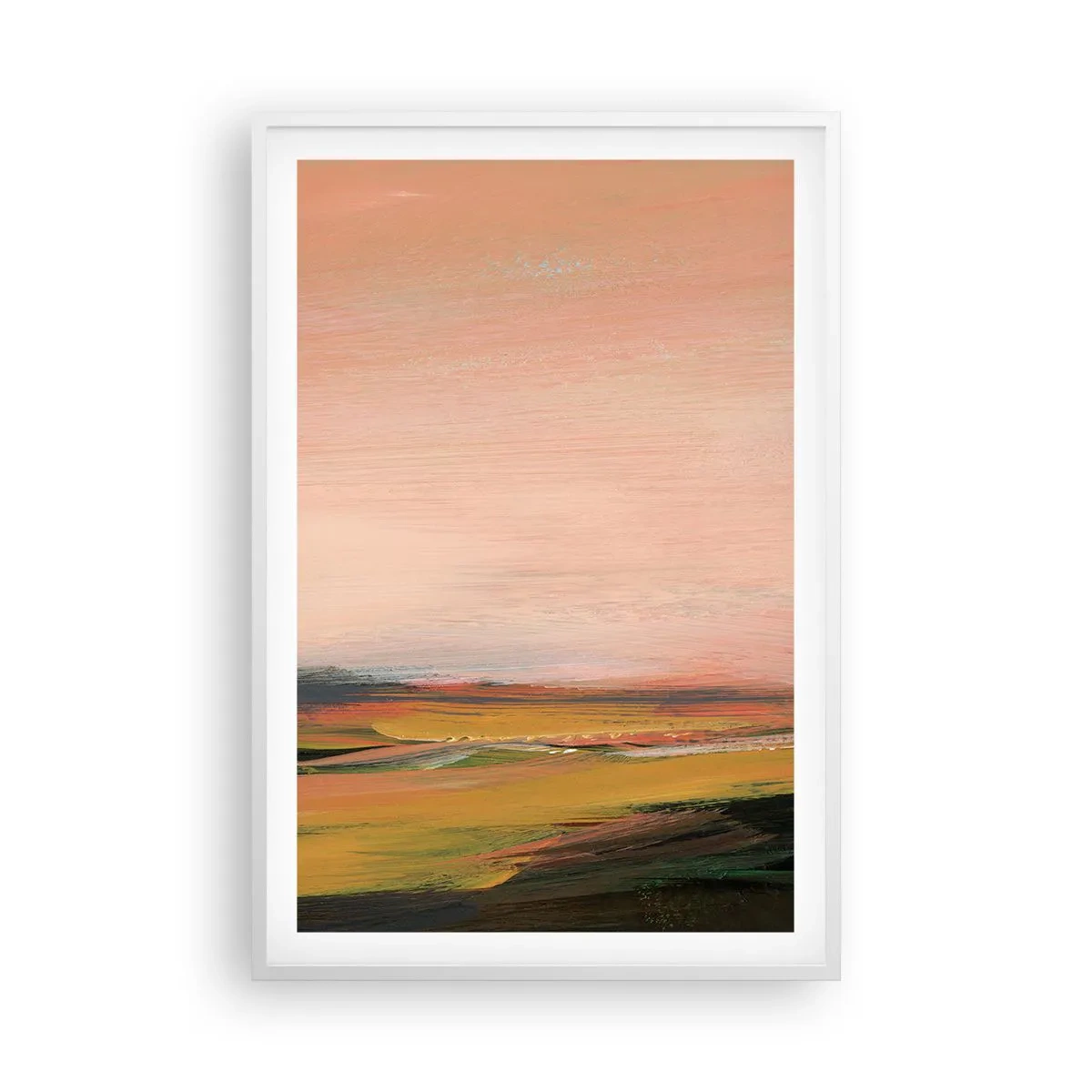 Poster în ramă albă - Tonalitatea de roz - 61x91 cm