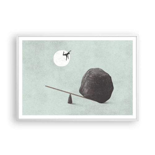 Poster în ramă albă - Visul îndeplinit - 100x70 cm