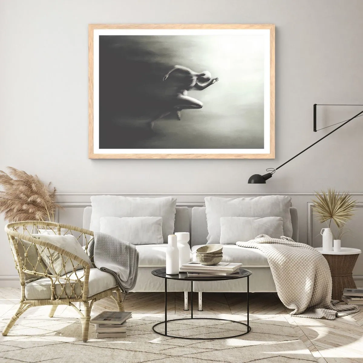 Poster în ramă de stejar deschis - De neoprit - 91x61 cm