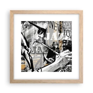 Poster în ramă de stejar deschis - În ritmul New York-ului - 30x30 cm