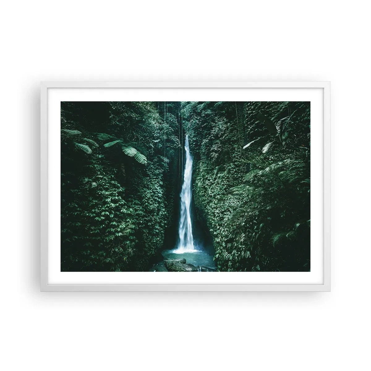 Poster în ramă albă - Băi tropicale - 70x50 cm