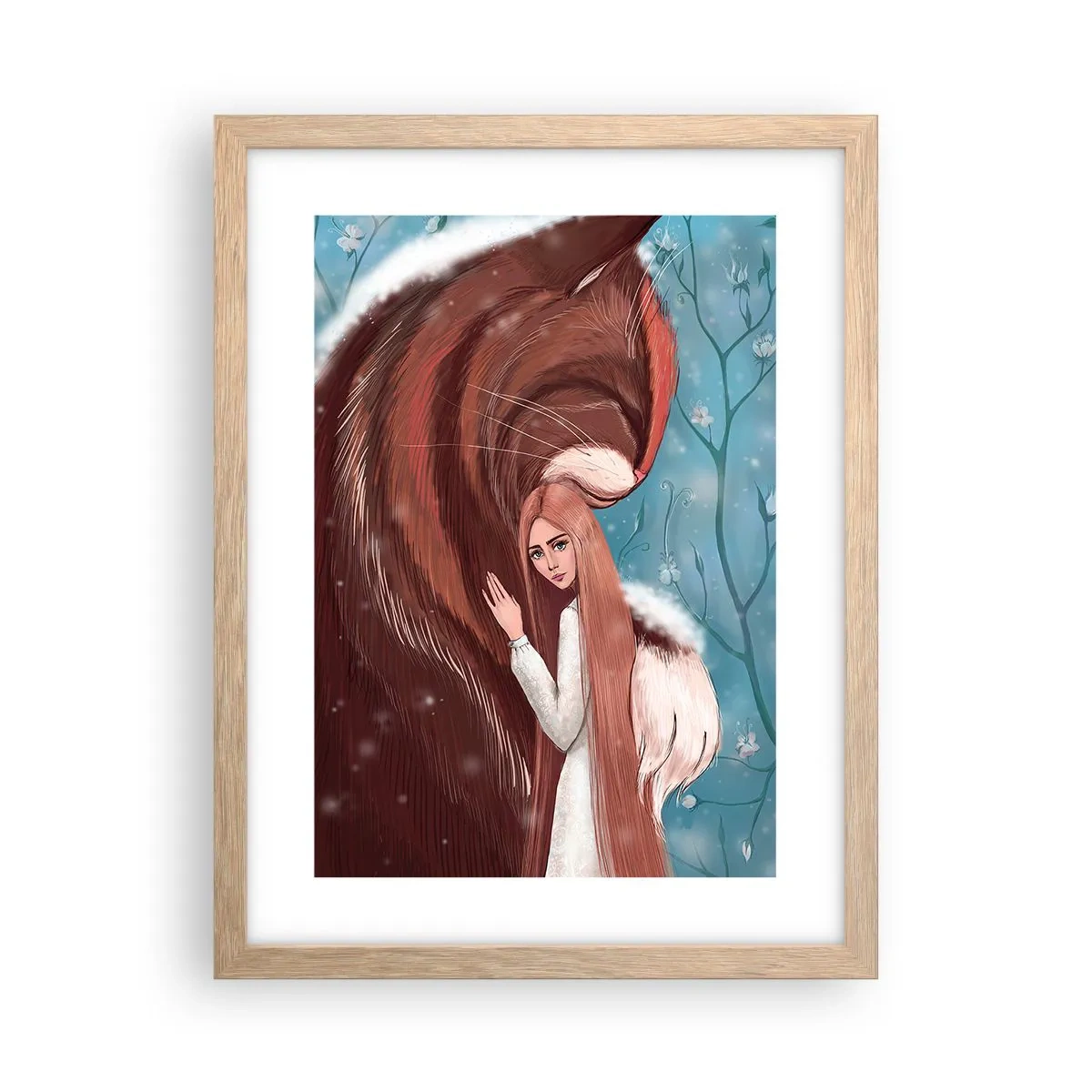 Poster în ramă de stejar deschis - Bun venit în basm - 30x40 cm