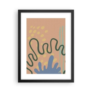 Poster în ramă neagră - Abstracție: diversitatea naturii - 30x40 cm
