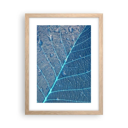 Poster în ramă de stejar deschis - Viața în albastru - 30x40 cm