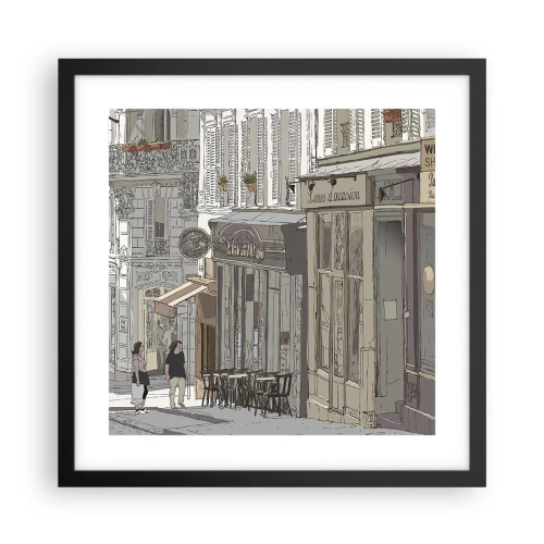 Poster în ramă neagră - Bucurii urbane - 40x40 cm