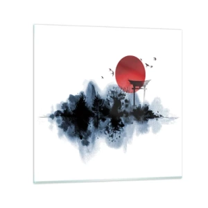 Tablou pe sticlă - O vedere japoneză - 70x70 cm