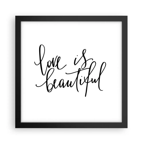 Poster în ramă neagră - Citiți și repetați - 30x30 cm