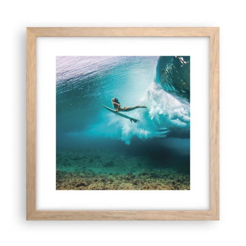 Poster în ramă de stejar deschis - Lumea subacvatică - 30x30 cm