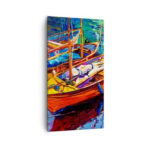 Tablou pe pânză - Pe o apă plină de culoare - 55x100 cm