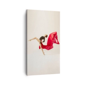 Tablou pe pânză - Roșu și negru - 45x80 cm