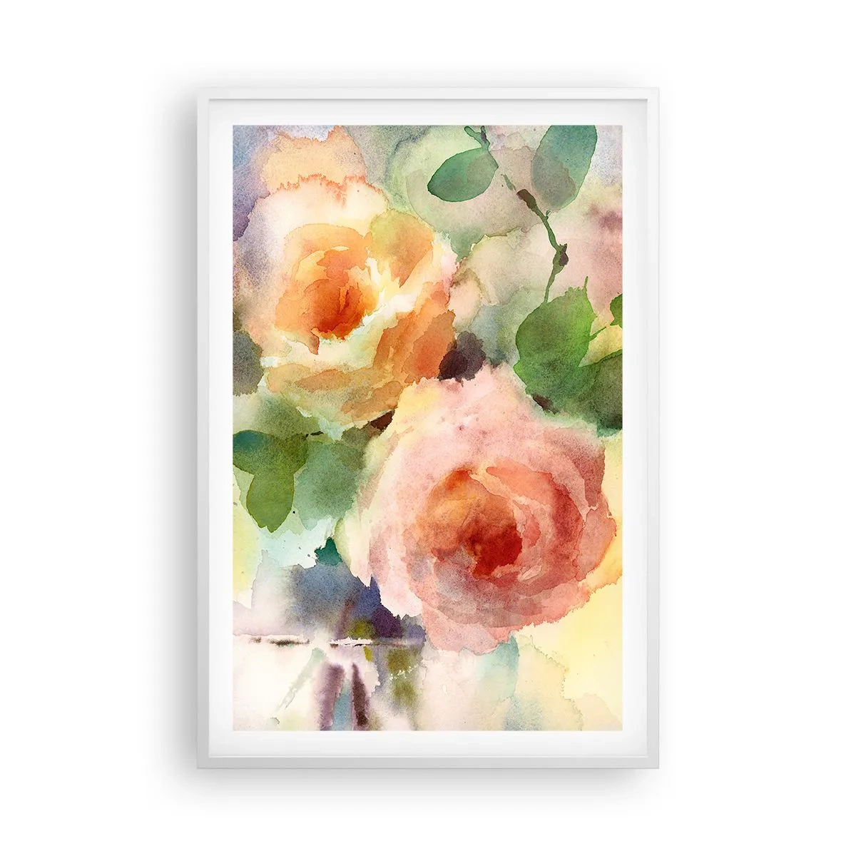 Poster în ramă albă - Delicat ca o acuarelă - 61x91 cm