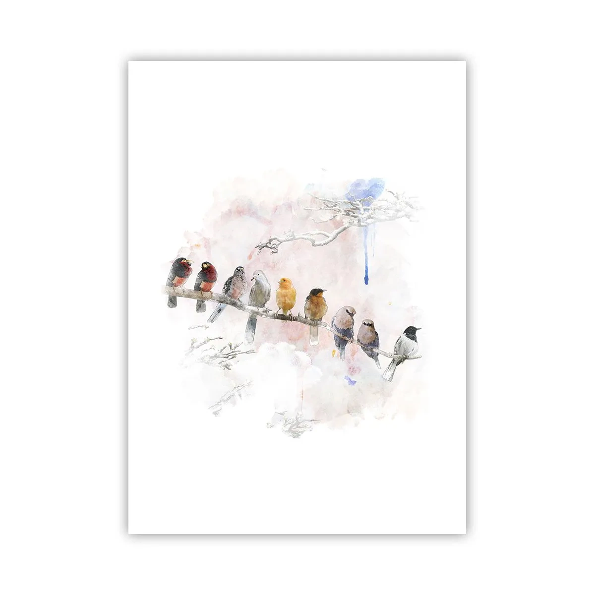 Poster - Întâlnire înaripată - 50x70 cm
