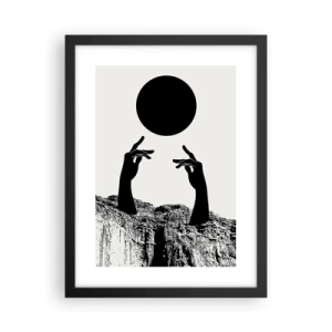 Poster în ramă neagră - Compoziție suprarealistă: soarele și tot restul - 30x40 cm