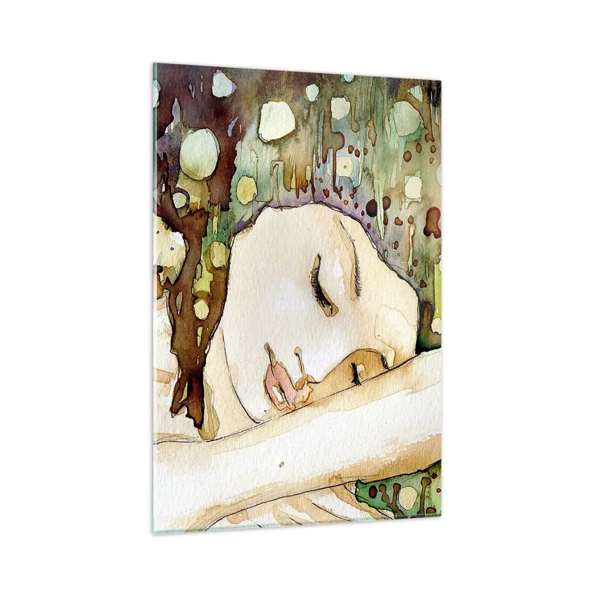 Tablou pe sticlă - Visul violet smarald - 80x120 cm