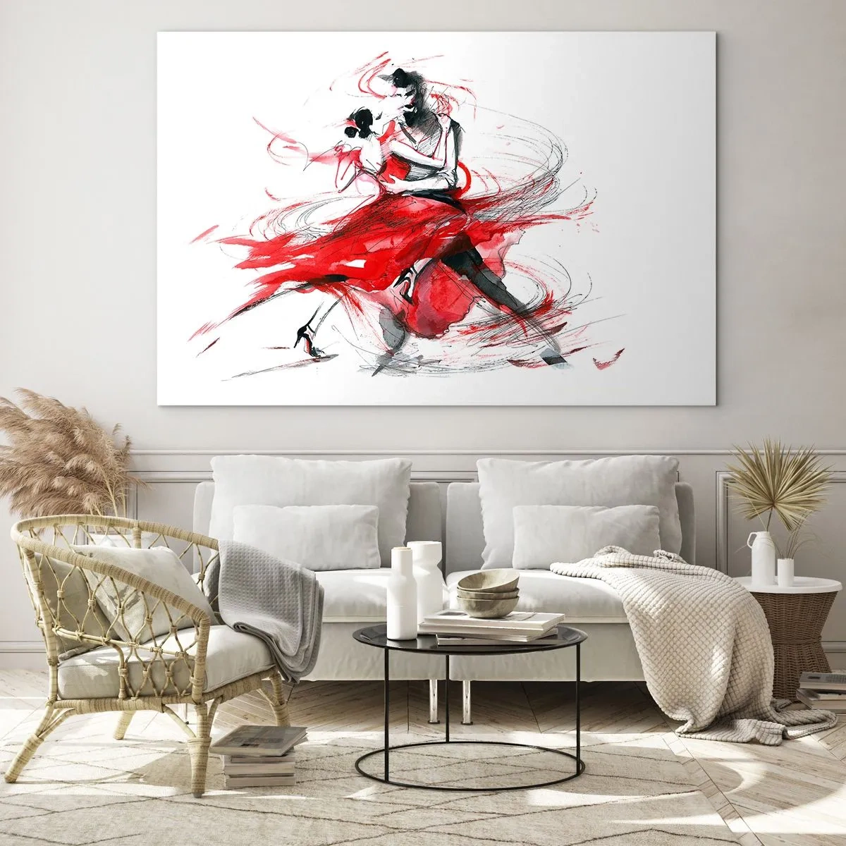 Tablou pe sticlă - Tango - ritmul pasiunii - 120x80 cm
