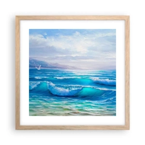 Poster în ramă de stejar deschis - Oferă alinare - 40x40 cm