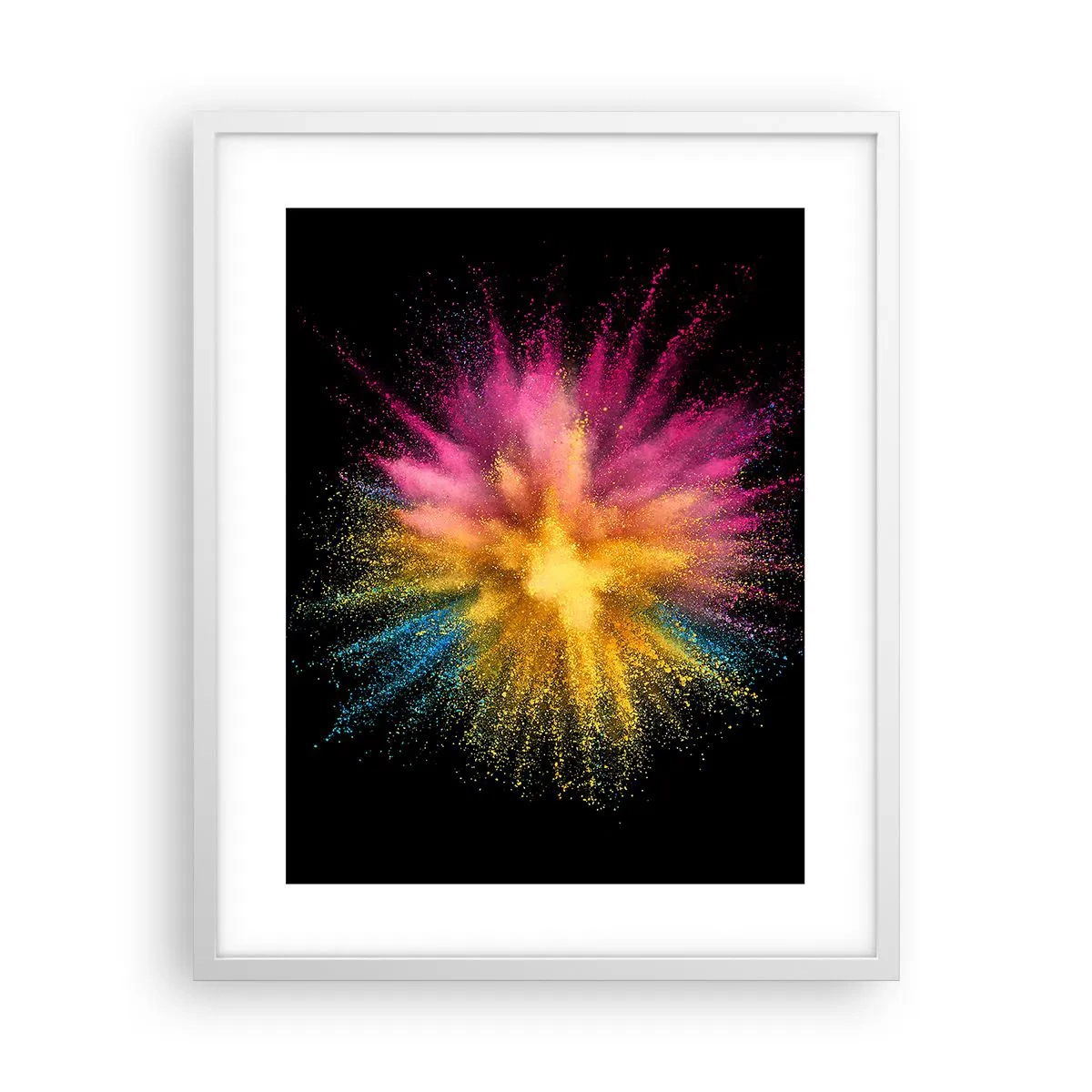 Poster în ramă albă - Nașterea culorii  - 40x50 cm