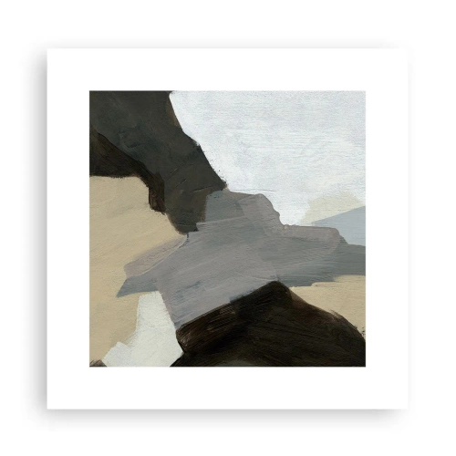 Poster - Abstracție: despărțirile griului - 30x30 cm
