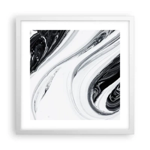 Poster în ramă albă - Combinație de contrarii - 40x40 cm