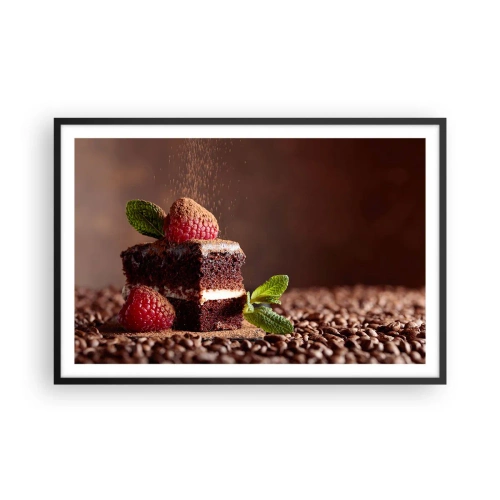 Poster în ramă neagră - Viața este dulce - 91x61 cm