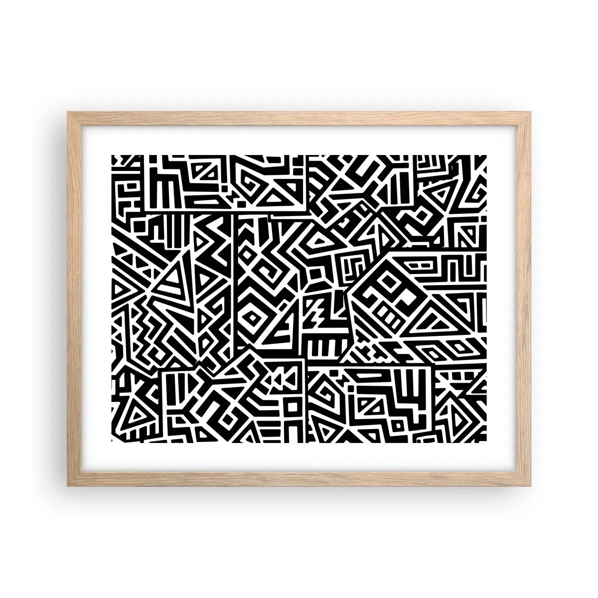 Poster în ramă de stejar deschis - Compoziție precolumbiană - 50x40 cm