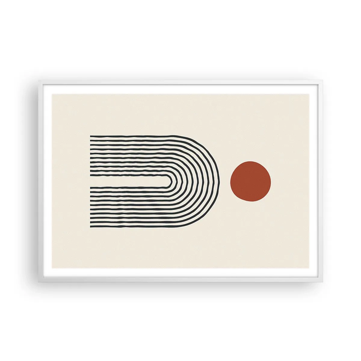 Poster în ramă albă - Magnetismul formelor și al culorilor - 100x70 cm