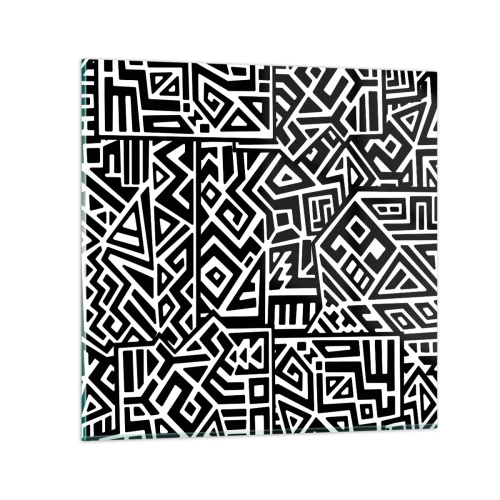 Tablou pe sticlă - Compoziție precolumbiană - 60x60 cm