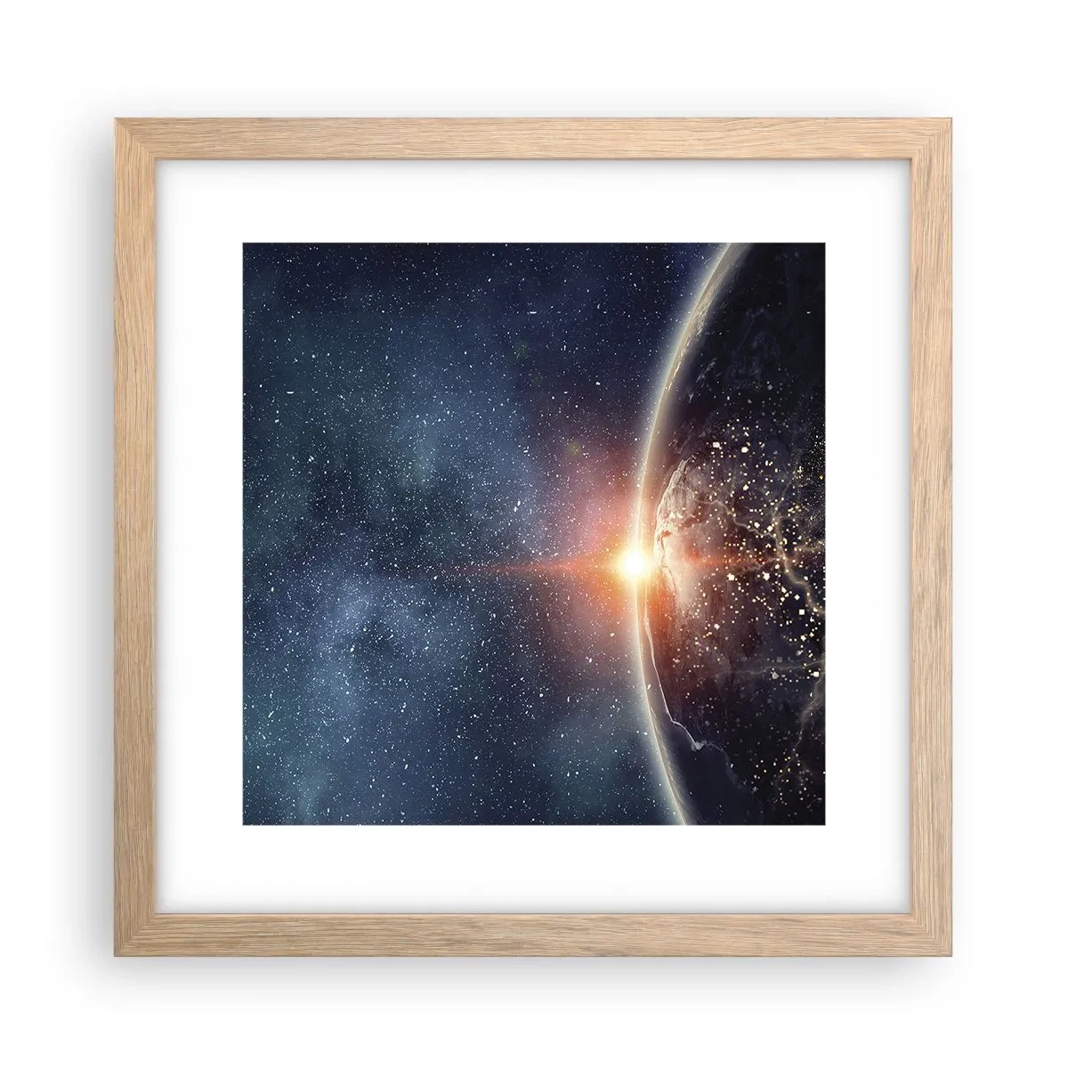 Poster în ramă de stejar deschis - Într-o nouă perspectivă - 30x30 cm