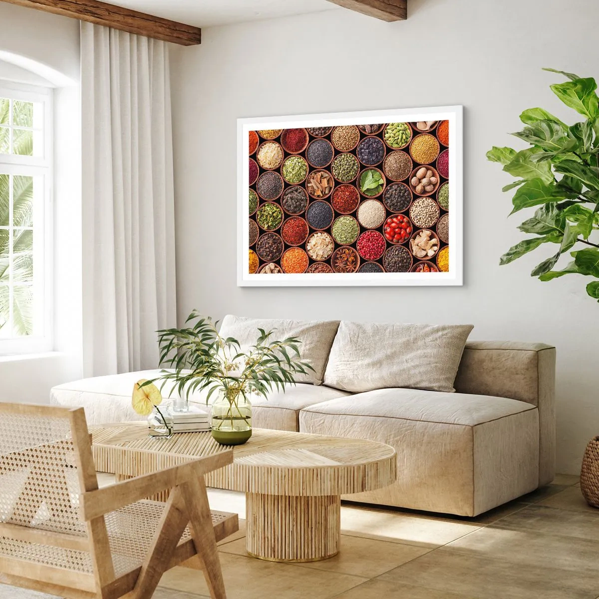 Poster în ramă albă - Toate gusturile lumii - 70x50 cm