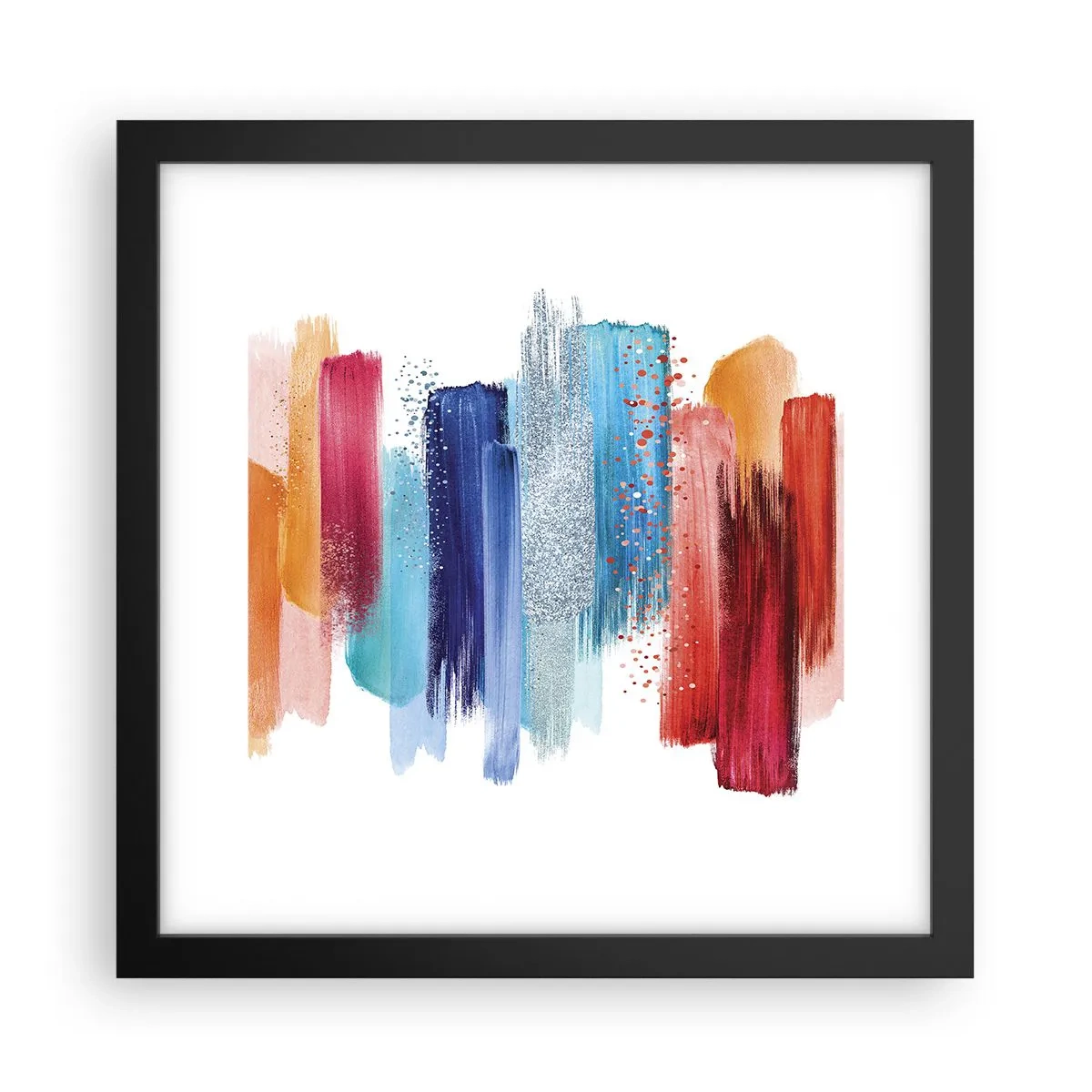 Poster în ramă neagră - Sus și jos  - 30x30 cm
