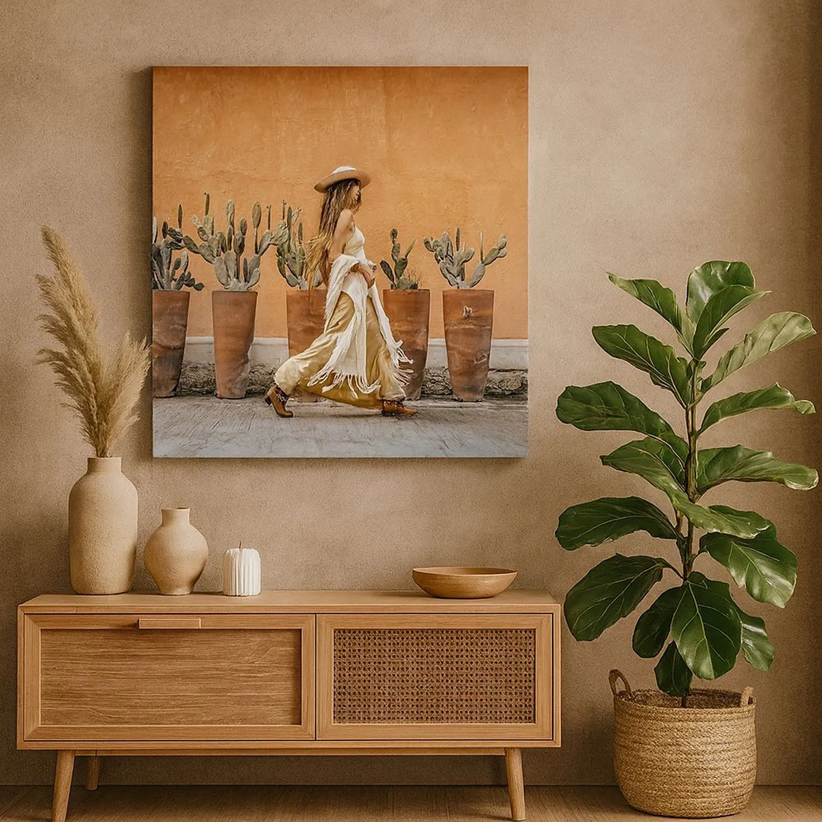 Tablou pe pânză - În stilul hippie - 30x30 cm