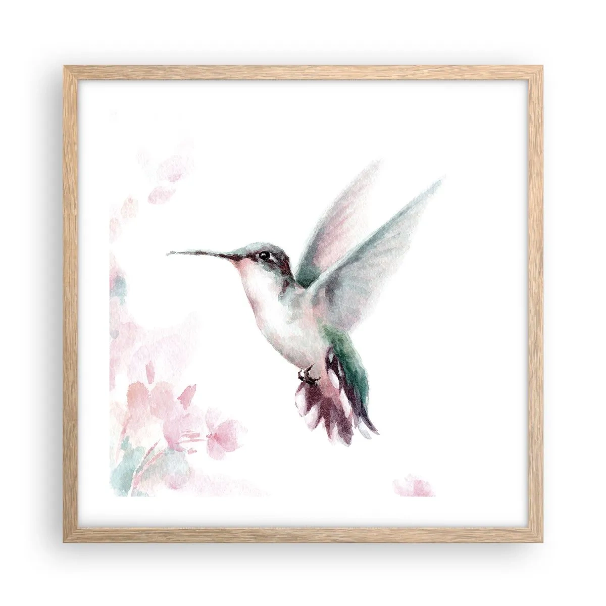 Poster în ramă de stejar deschis - Oprit în mișcare - 50x50 cm