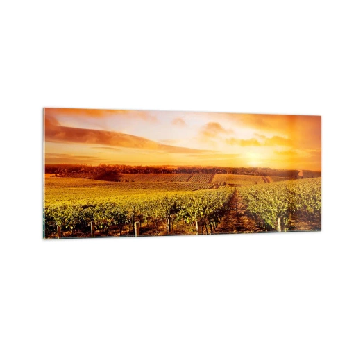 Tablou pe sticlă - Cu un iz de fructe, cu o notă de soare - 100x40 cm